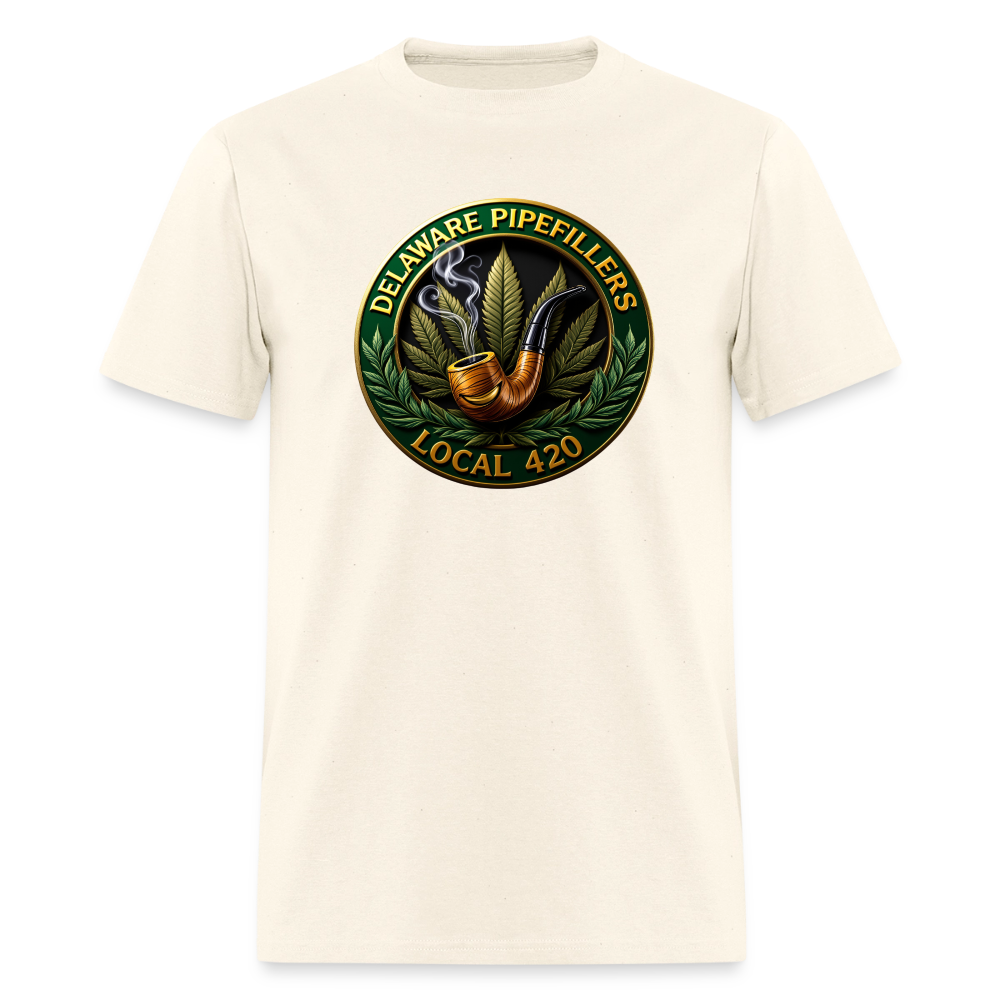 DELAWARE  PIPEFILLERS LOCAL 420 F/B DESIGN Men's T-Shirt - sweet cream heather