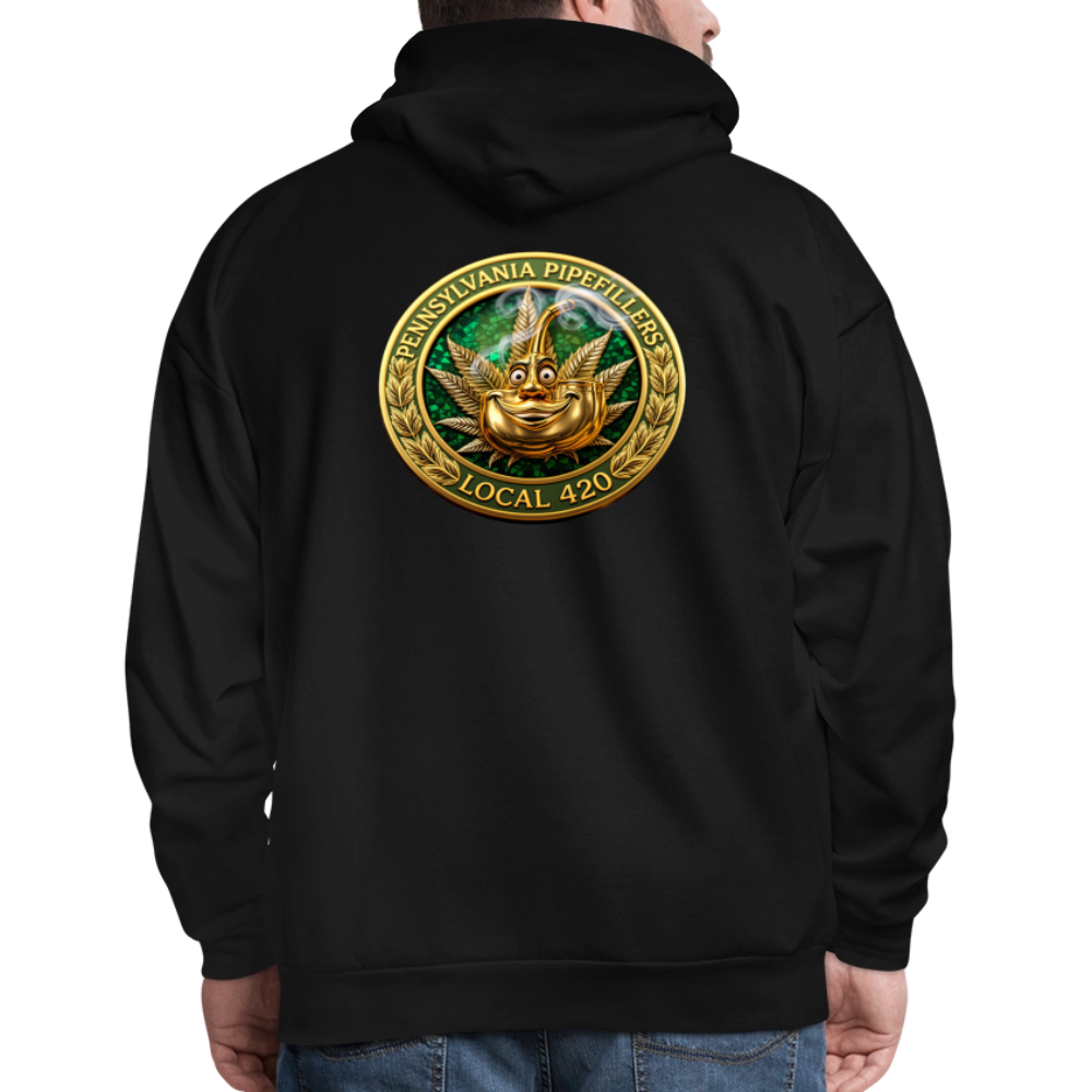 PENNSYLVANIA PIPEFILLERS LOCAL 420 F/B DESIGNS Men's Hoodie - black