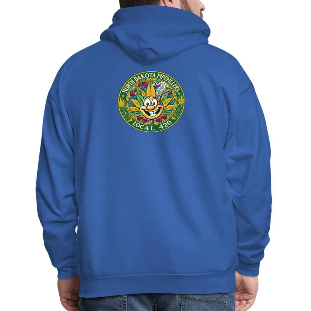 NORTH DAKOTA PIPEFILLERS LOCAL 420 F/B 2 DESIGNS Men's Hoodie - royal blue