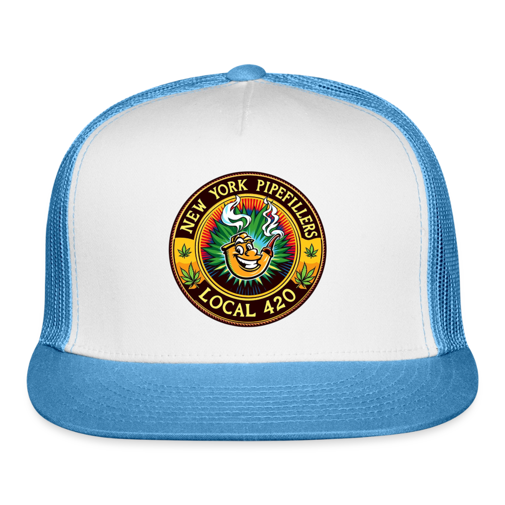 NEW YORK PIPEFILLERS LOCAL 420 Trucker Hat - white/blue