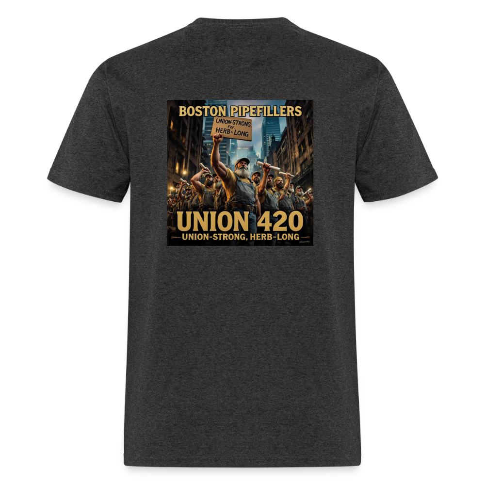 NEW ENGLAND PIPEFILLERS UNION 420 Men's T-Shirt - heather black