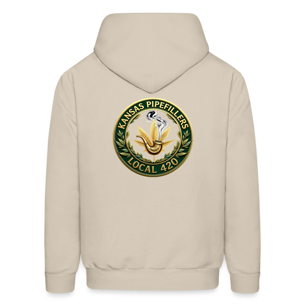 KANSAS PIPEFILLERS LOCAL 420 F/B DESIGNS Men's Hoodie - Sand