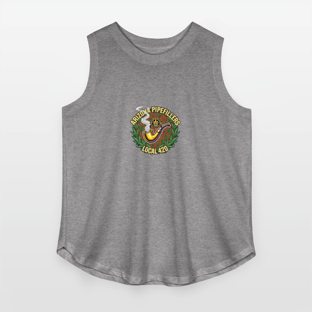 ARIZONA PIPEFILLERS LOCAL 420 Women's Curvy Relaxed Tank Top - granite heather 