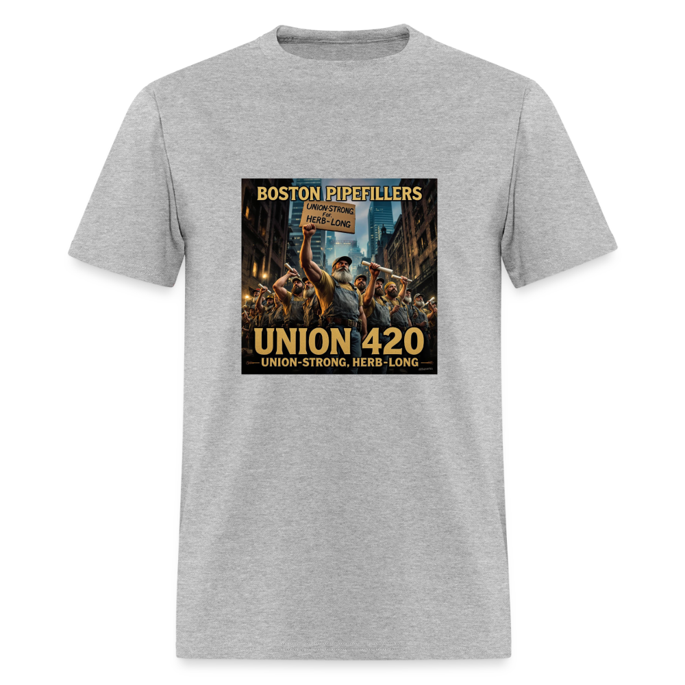 NEW ENGLAND PIPEFILLERS UNION 420 Men's T-Shirt - heather gray