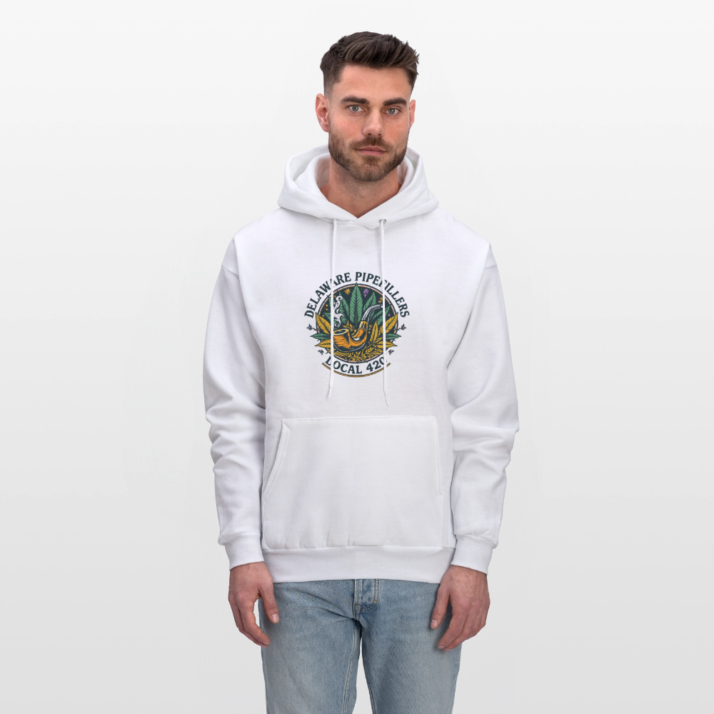 DELAWARE PIPEFILLERS LOCAL 420 F/B DESIGN Men's Hoodie - white