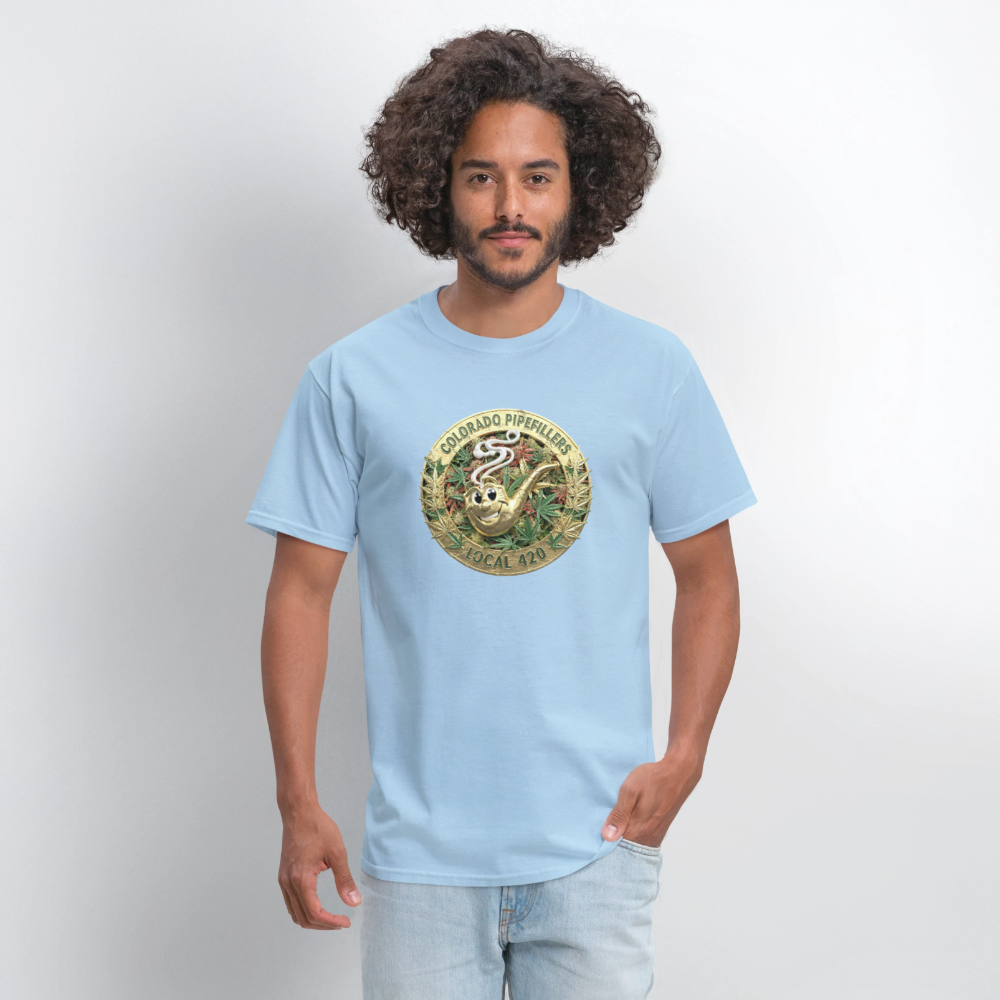 COLORADO PIPEFILLERS LOCAL 420 Men's T-Shirt - powder blue