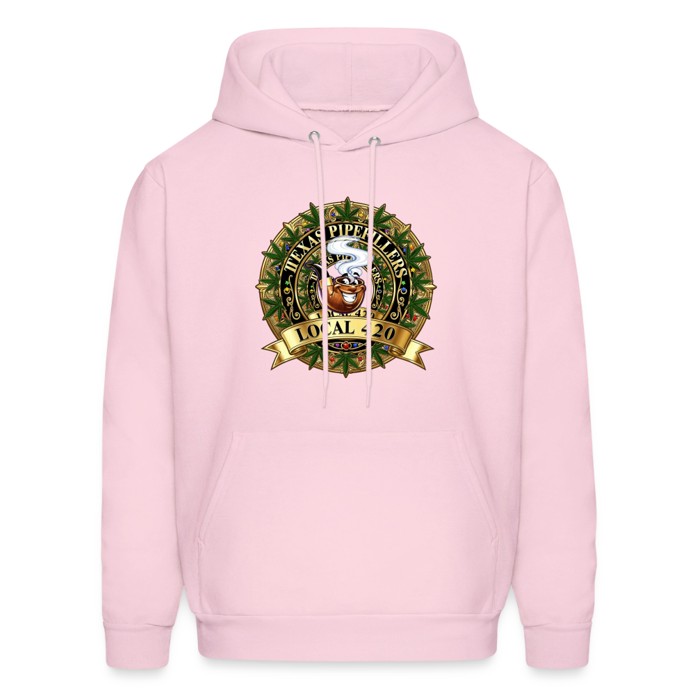TEXAS PIPEFILLERS LOCAL 420 Men's Hoodie - pale pink