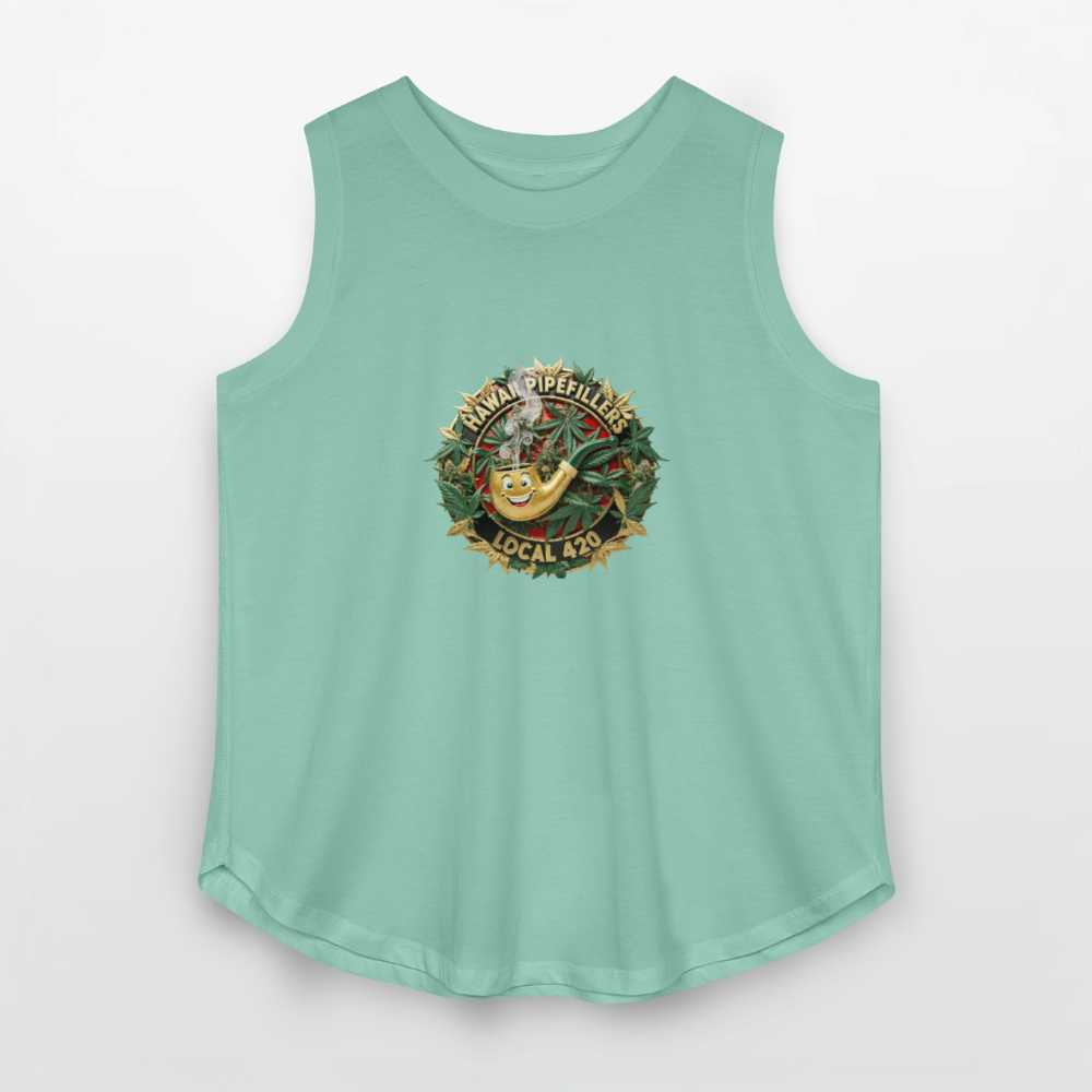 HAWAII PIPEFILLERS LOCAL 420 Women's Curvy Relaxed Tank Top - saltwater