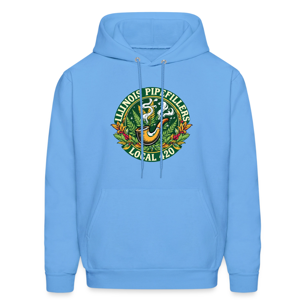 ILLINOIS PIPEFILLERS LOCAL 420 F/B DESIGN Men's Hoodie - carolina blue