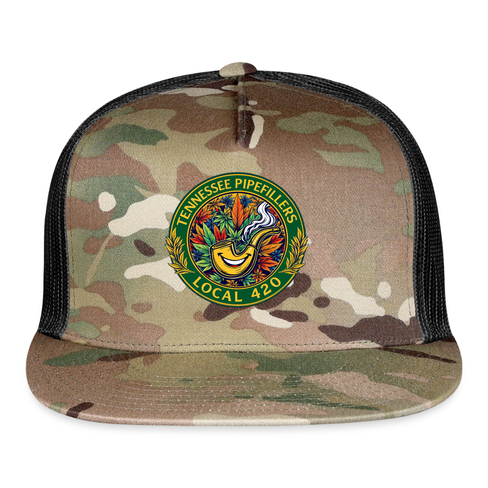 TENNESSEE PIPEFILLERS LOCAL 420 CAMO Trucker Hat - MultiCam\black