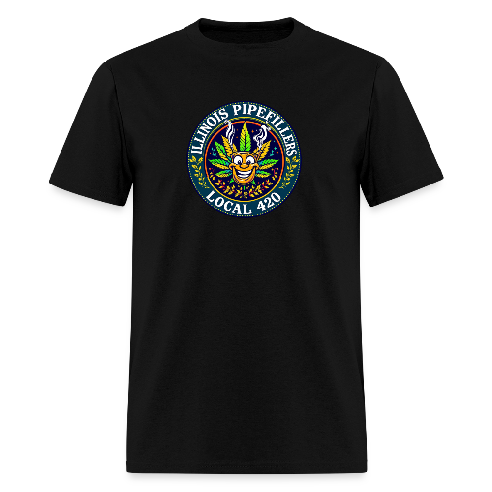 ILLINOIS PIPEFILLERS LOCAL 420 Men's T-Shirt - black
