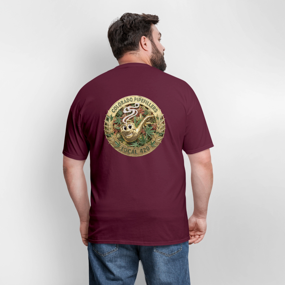 COLORADO PIPEFILLERS LOCAL 420 Men's T-Shirt - burgundy