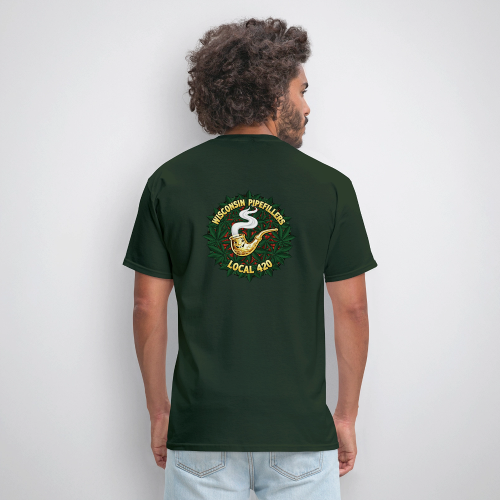 WISCONSIN PIPEFILLERS LOCAL 420 Men's T-Shirt - forest green