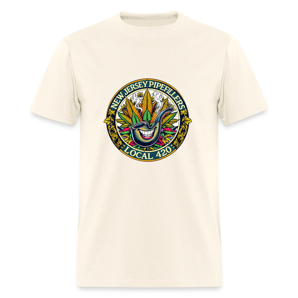 NEW JERSEY PIPEFILLERS LOCAL 420  Men's T-Shirt - sweet cream heather