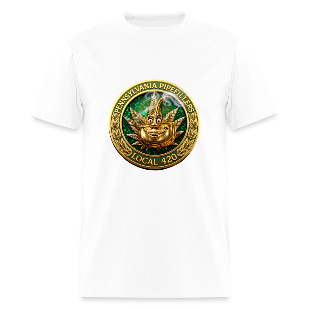 PENNSYLVANIA  PIPEFILLERS LOCAL 420 Men's T-Shirt - white