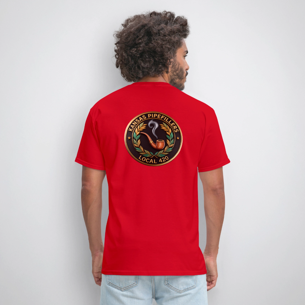 KANSAS PIPEFILLERS LOCAL 420 Men's T-Shirt - red