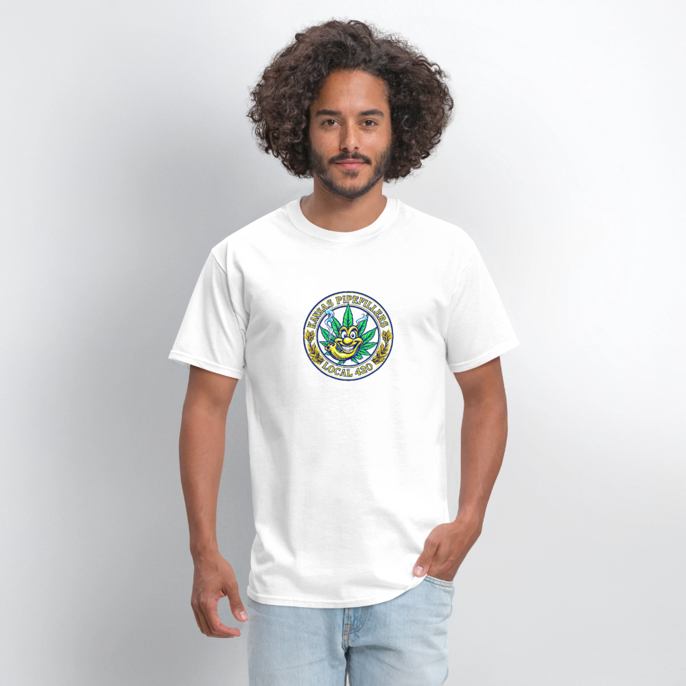 KANSAS PIPEFILLERS LOCAL 420 F/B DESIGNS Men's T-Shirt - white