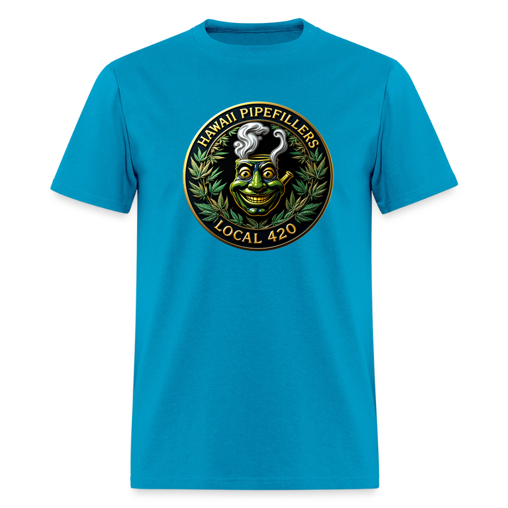 HAWAII PIPEFILLERS LOCAL 420 F/B DESIGN  Men's T-Shirt - turquoise