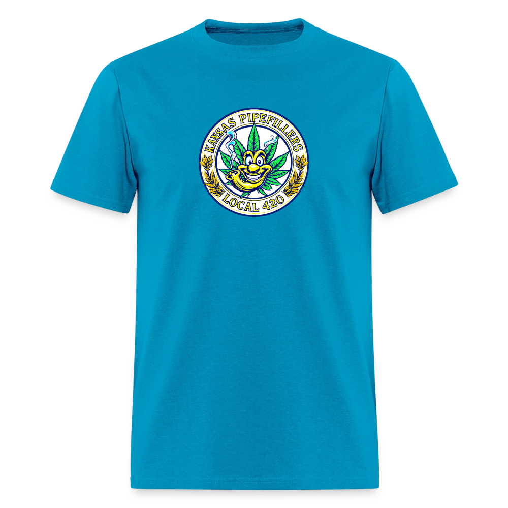 KANSAS PIPEFILLERS LOCAL 420 Men's T-Shirt - turquoise