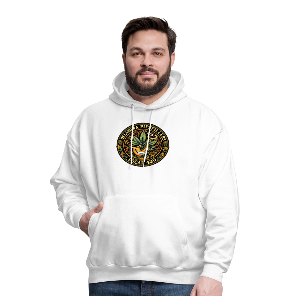 OKLAHOMA PIPEFILLERS LOCAL 420  Men's Hoodie - white