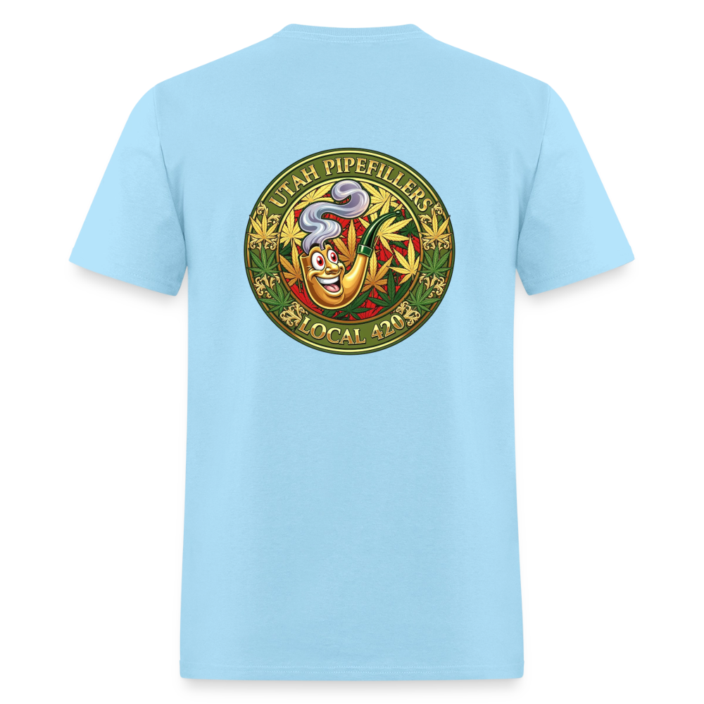UTAH PIPEFILLERS LOCAL 420 F/B DESIGN Men's T-Shirt - powder blue