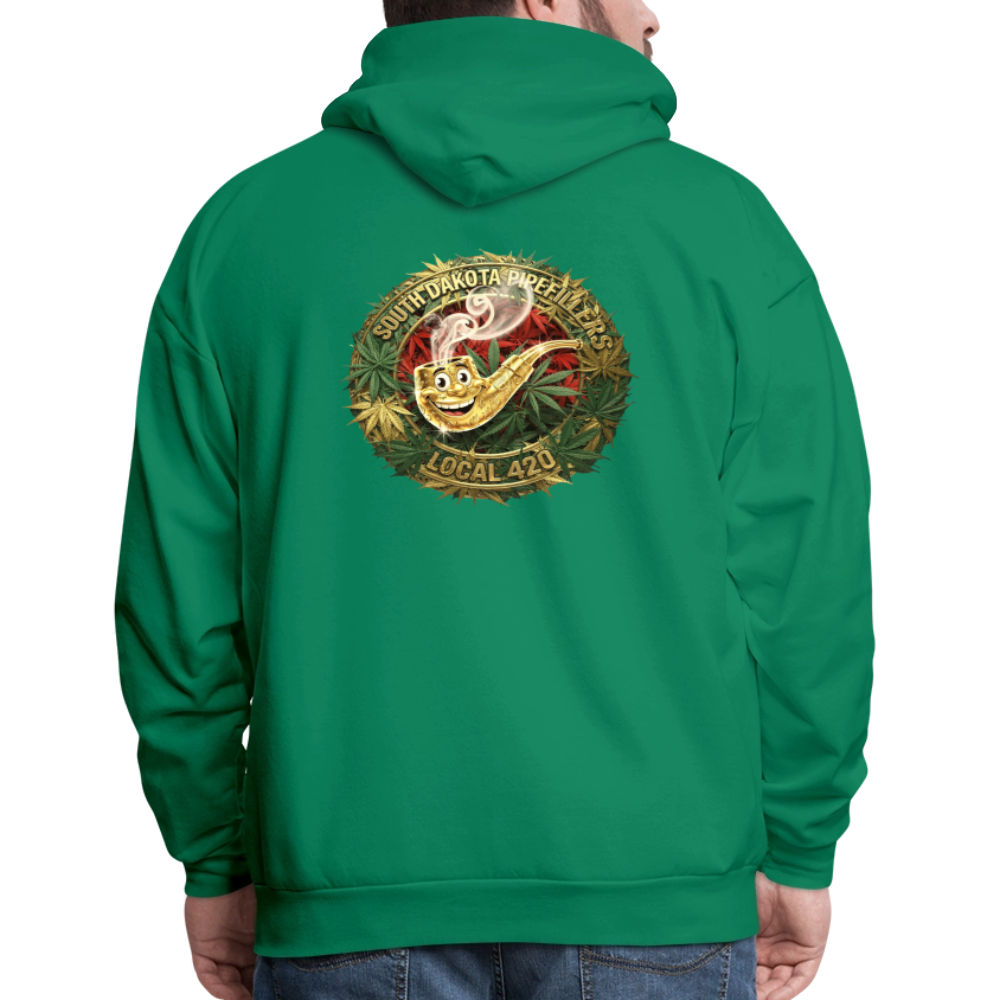 SOUTH DAKOTA PIPEFILLERS LOCAL 420  F/B DESIGN Men's Hoodie - kelly green