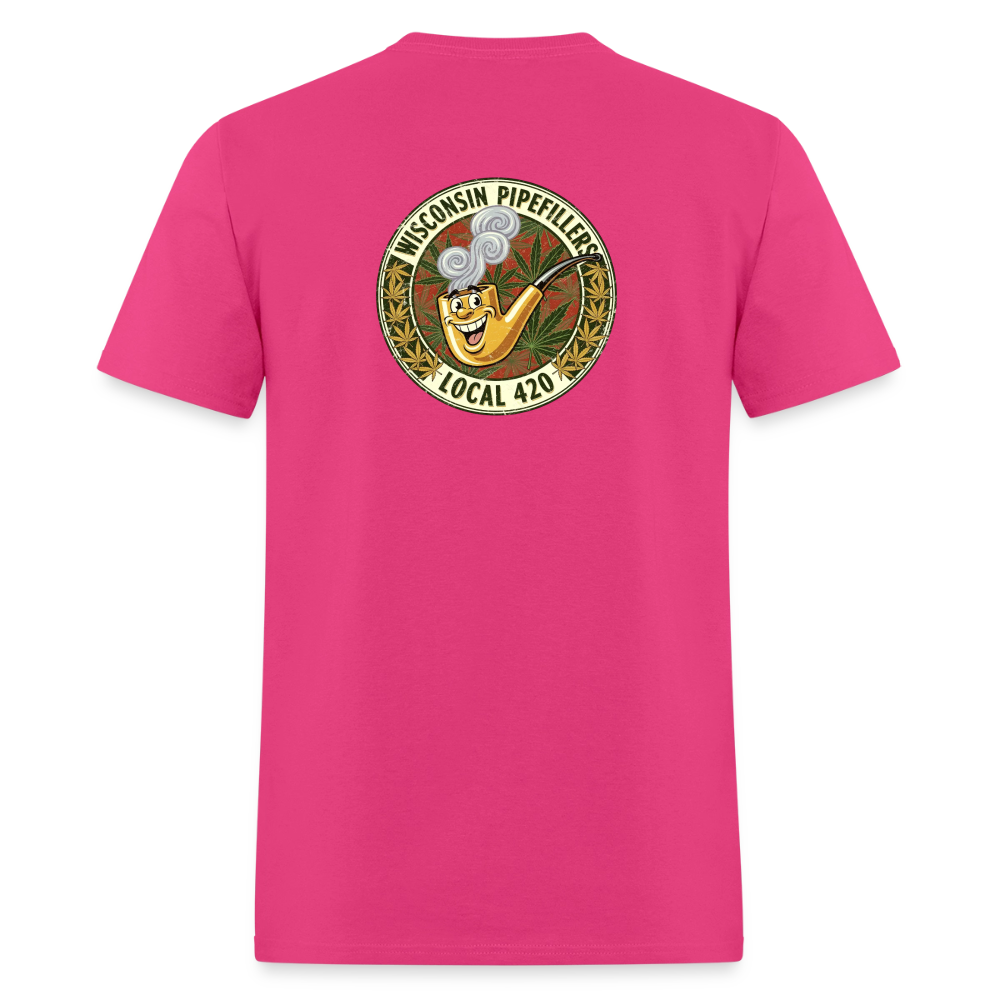 WISCONSIN PIPEFILLERS LOCL 420 F/B DESIGN Men's T-Shirt - fuchsia