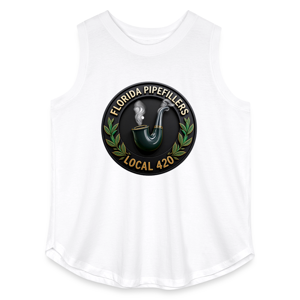 FLORIDA PIPEFILLERS LOCAL 420 F/B DESIGN Women's Curvy Relaxed Tank Top - white