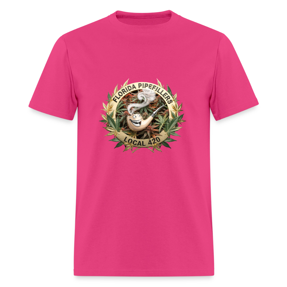 FLORIDA PIPEFILLERS LOCAL 420 Men's T-Shirt - fuchsia