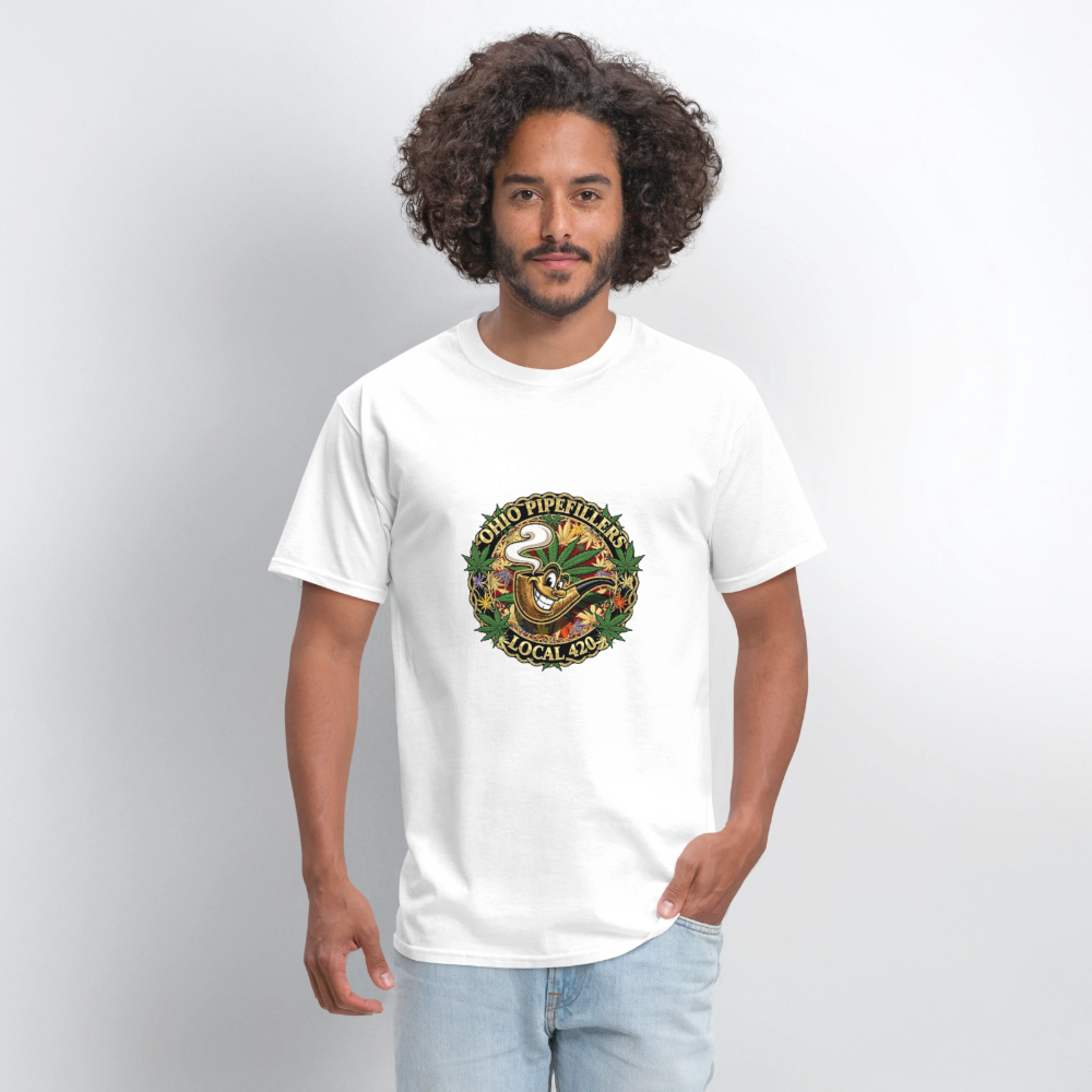 OHIO PIPEFILLERS LOCAL 420 Men's T-Shirt - white