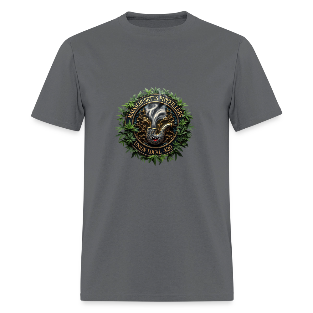 MASSACHUSETTS PIPEFILLERS UNION LOCAL 420 Men's T-Shirt - charcoal