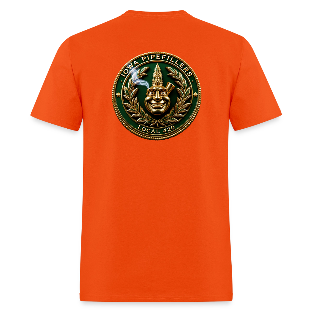 IOWA PIPEFILLERS LOCAL 420 F/B DESIGN Men's T-Shirt - orange