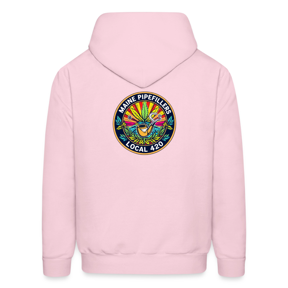 MAINE PIPEFILLERS LOCAL 420 2 EMBLEM Men's Hoodie - pale pink