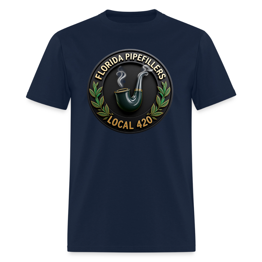 FLORIDA PIPEFILLERS LOCAL 420 F/B DESIGN Men's T-Shirt - navy
