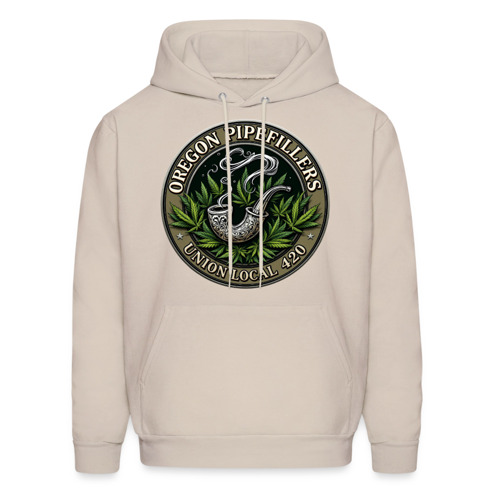 OREGON PIPEFILLERS LOCAL 420 2 EMBLEM Men's Hoodie - Sand