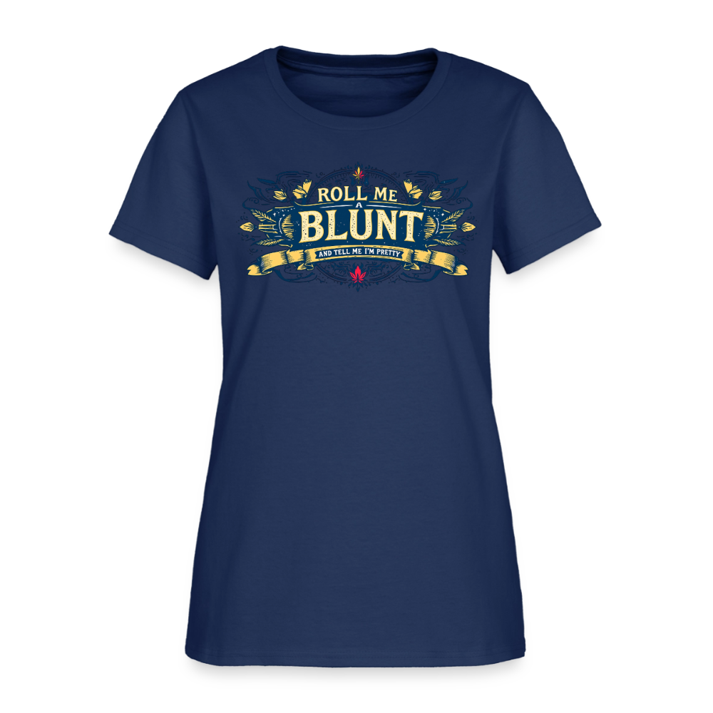 ROLL ME A BLUNT Women's T-Shirt -  blue dusk