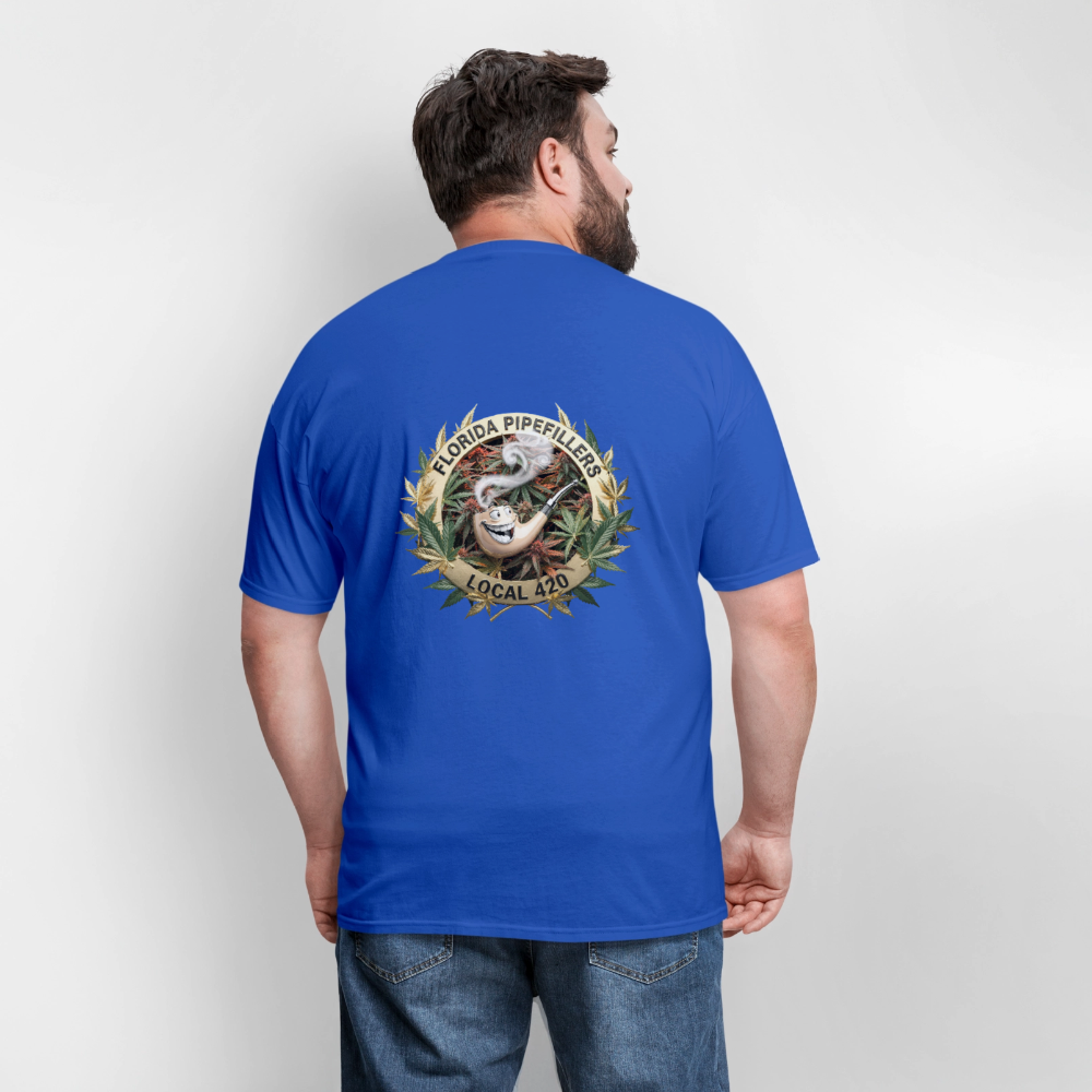 FLORIDA PIPEFILLERS LOCAL 420 F/B DESIGN Men's T-Shirt - royal blue