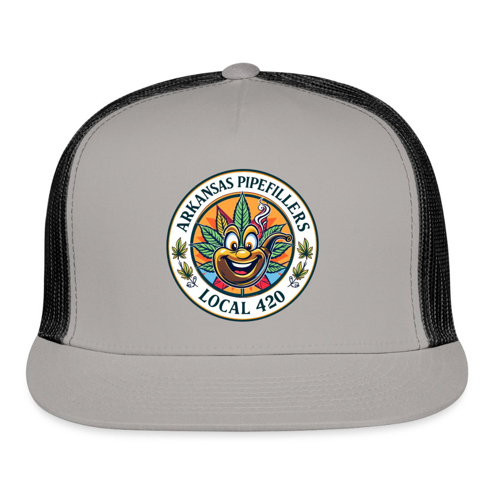 ARKANSAS PIPEFILLERS LOCAL 420 Trucker Hat - gray/black