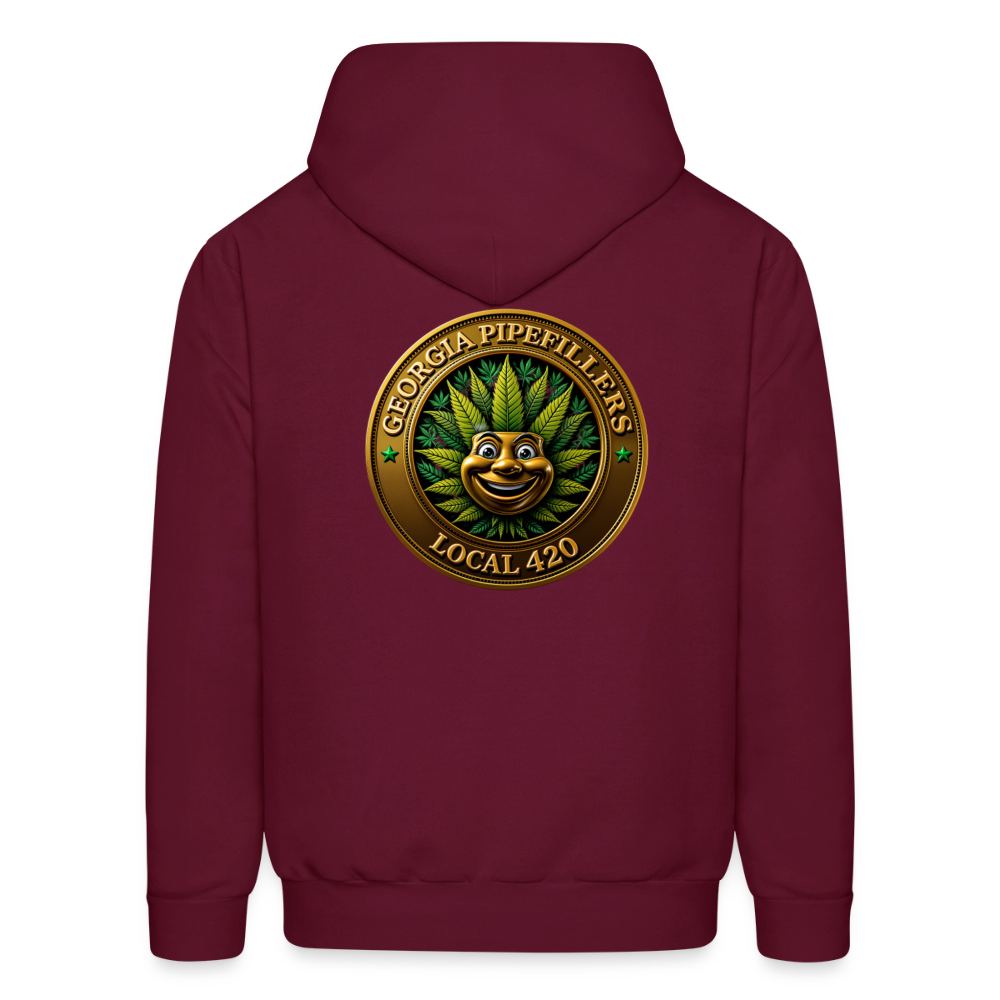 GEORGIA PIPEFILLERS LOCAL 420 F/B DESIGN Men's Hoodie - burgundy