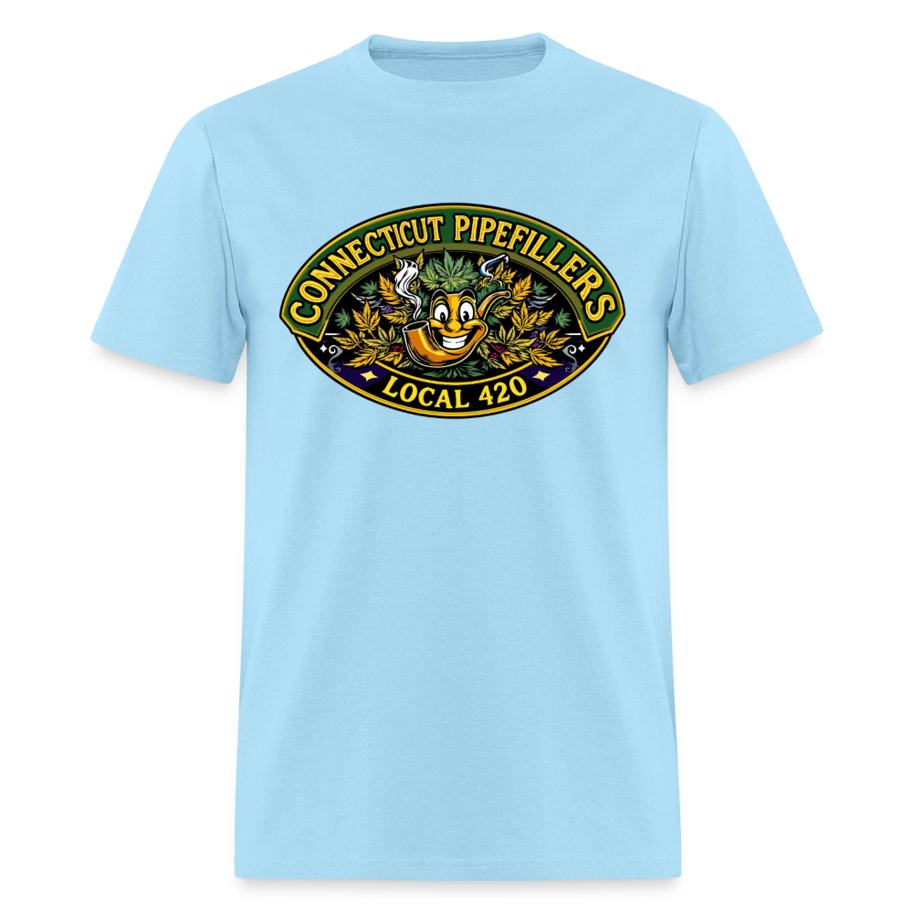 CONNECTICUT PIPEFILLERD LOCAL 420 F/B DESIGN Men's T-Shirt - powder blue