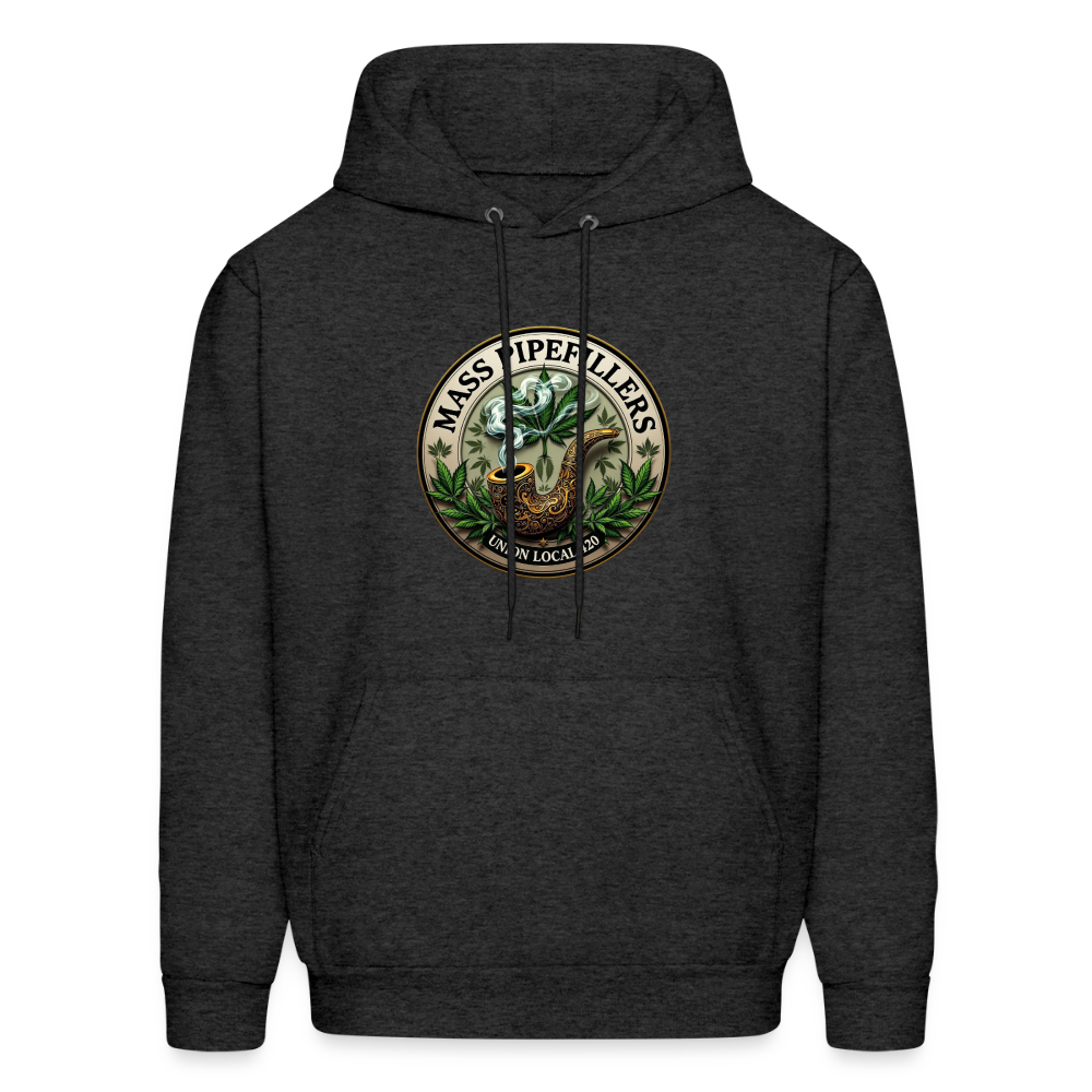 MASS PIPEFILLERS LOCAL 420 2 EMBLEM Men's Hoodie - charcoal grey
