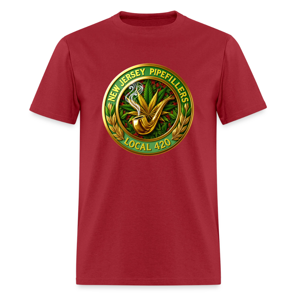 NEW JERSEY PIPEFILLERS LOCAL 420 Men's T-Shirt - true red