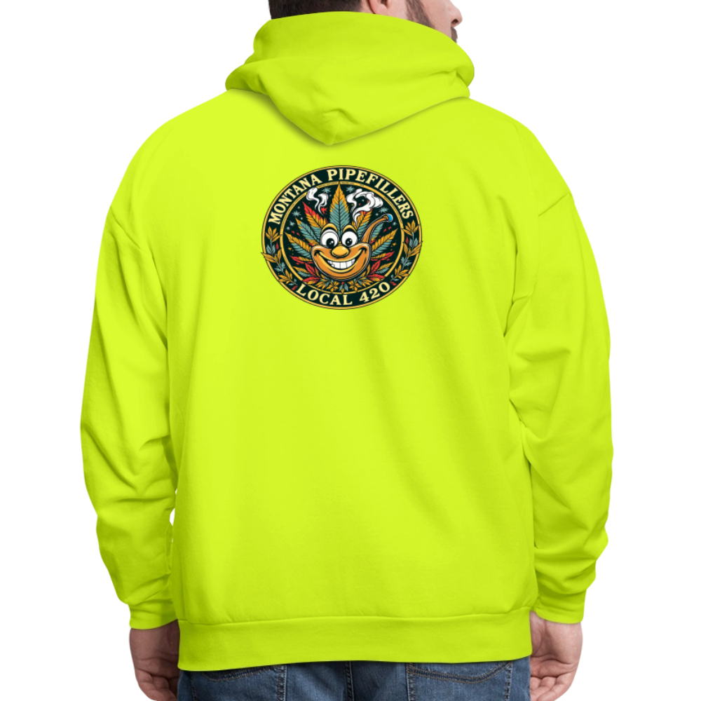 MONTANA PIPEFILLERS LOCAL 420 F/B DESIGN Men's Hoodie - safety green