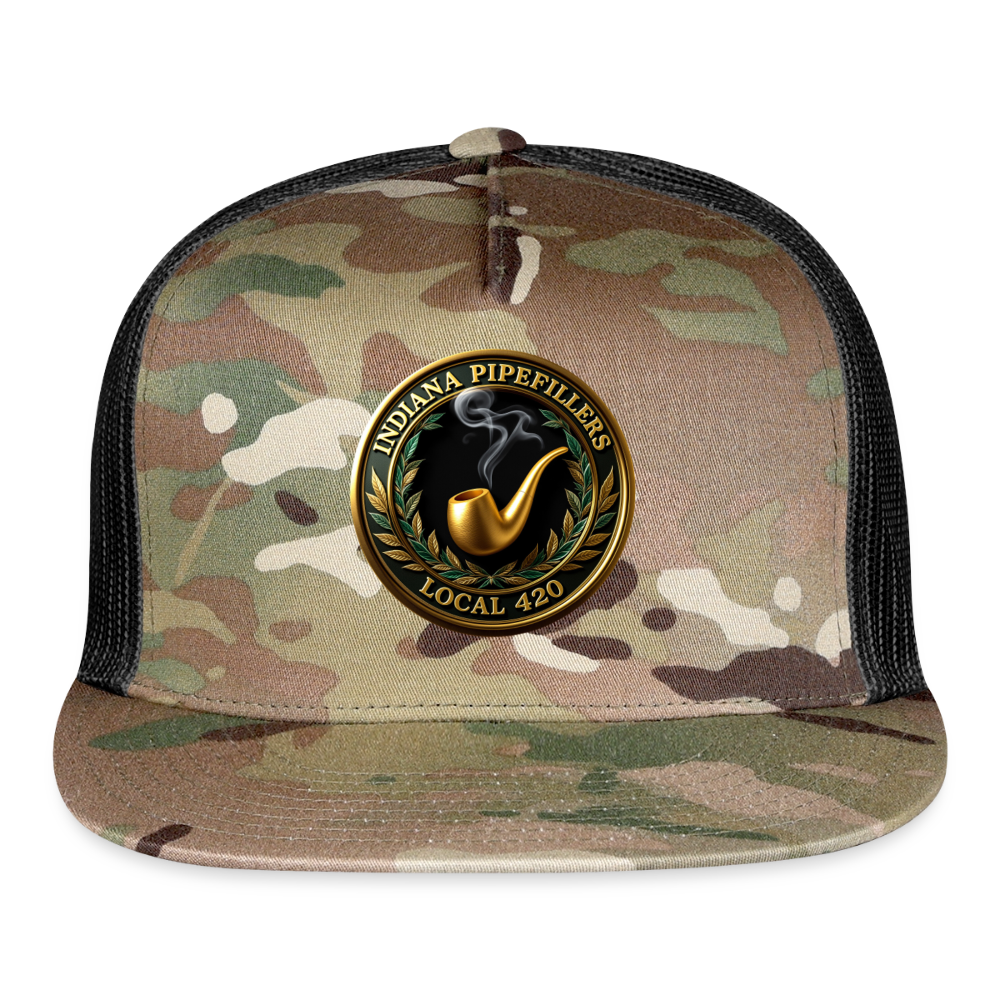INDIANA PIPEFILLERS LOCAL 420 CAMO Trucker Hat - MultiCam\black