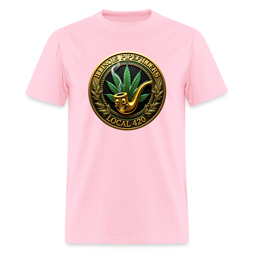 ILLINOIS PIPEFILLERS LOCAL 420 F/B DESIGN Men's T-Shirt - pink