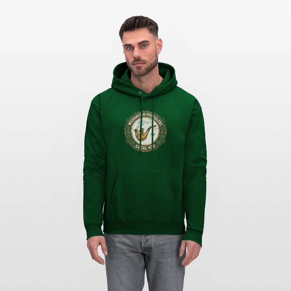 WASHINGTON PIPEFILLERS LOCAL 420 Men's Hoodie - forest green