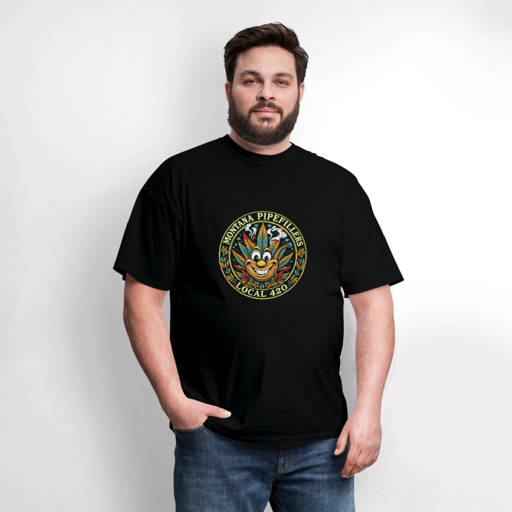 MONTANA PIPEFILLERS LOCAL 420 Men's T-Shirt - black