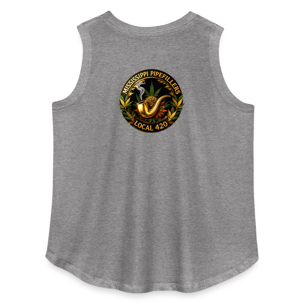 MISSISSIPPI PIPEFILLERS LOCAL 420 Women's Curvy Relaxed Tank Top - granite heather 