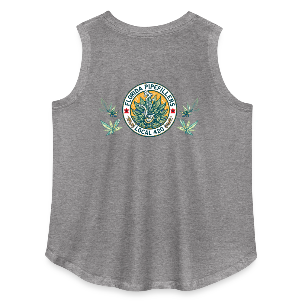 FLORIDA PIPEFILLERS LOCAL 420 F/B DESIGN Women's Curvy Relaxed Tank Top - granite heather 