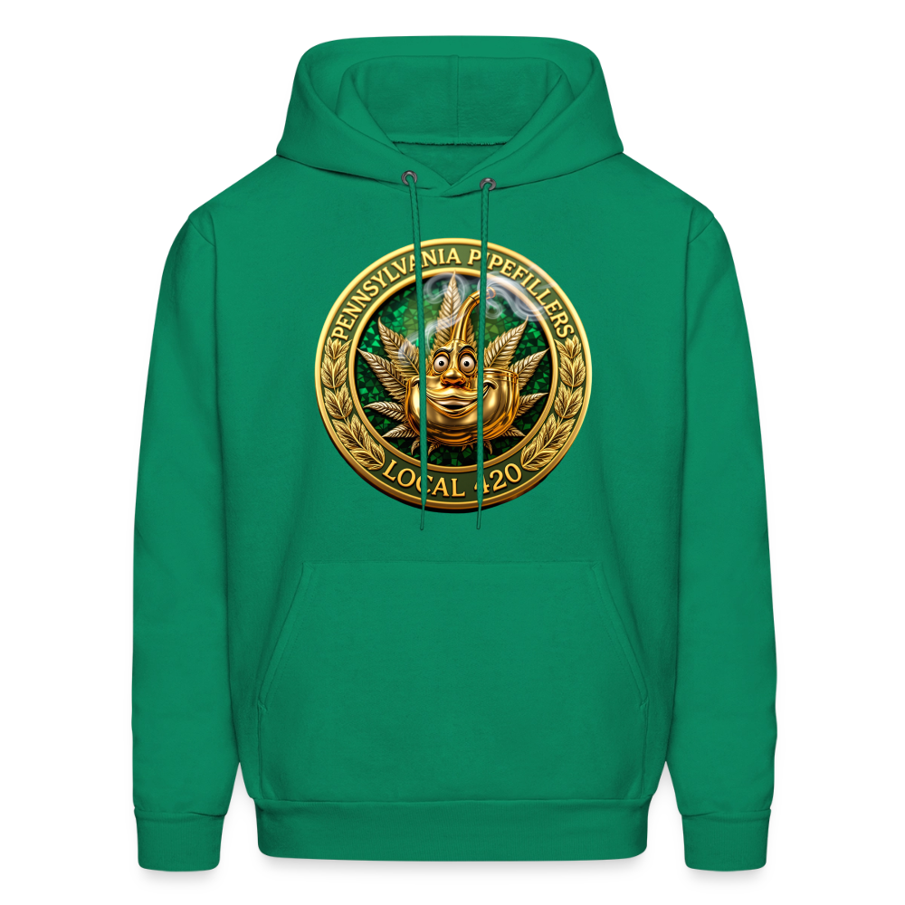 PENNSYLVANIA PIPEFILLERS LOCAL 420 F/B DESIGNS Men's Hoodie - kelly green